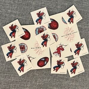 Spiderman Temporary Tattoos 20 (USA Made) New 2 Sheets Of 6 + 14 Individual